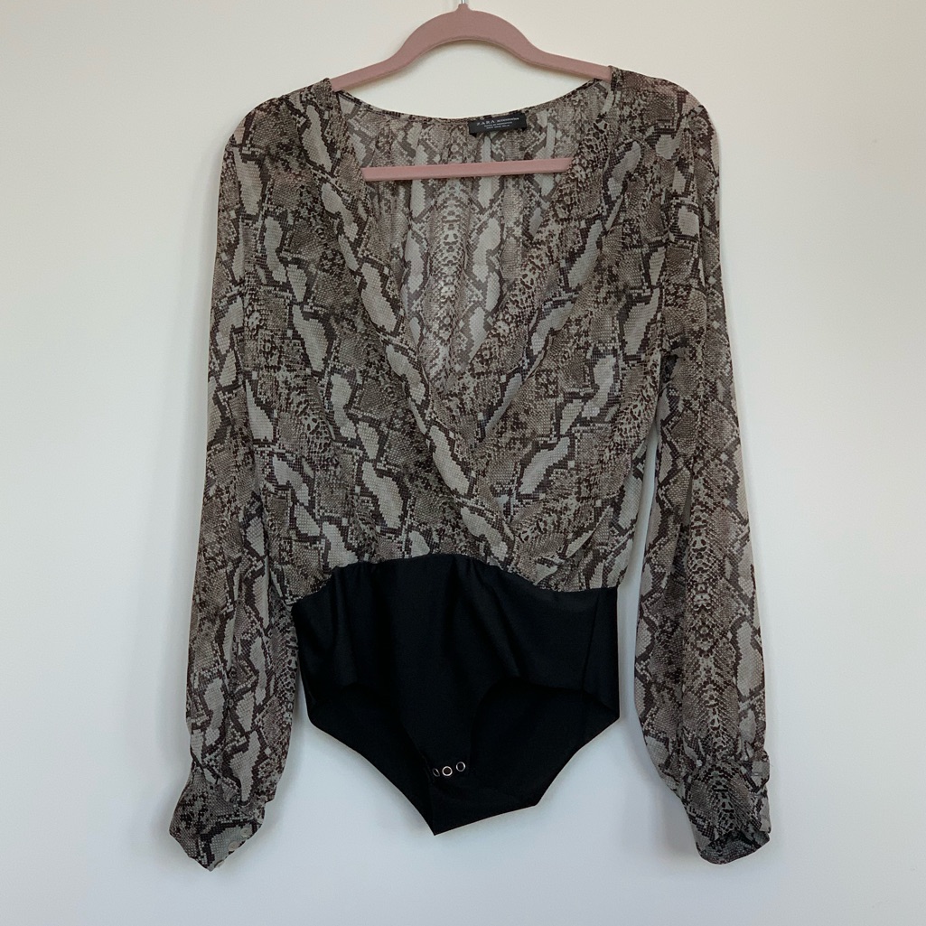Never Worn Zara Python Bodysuit